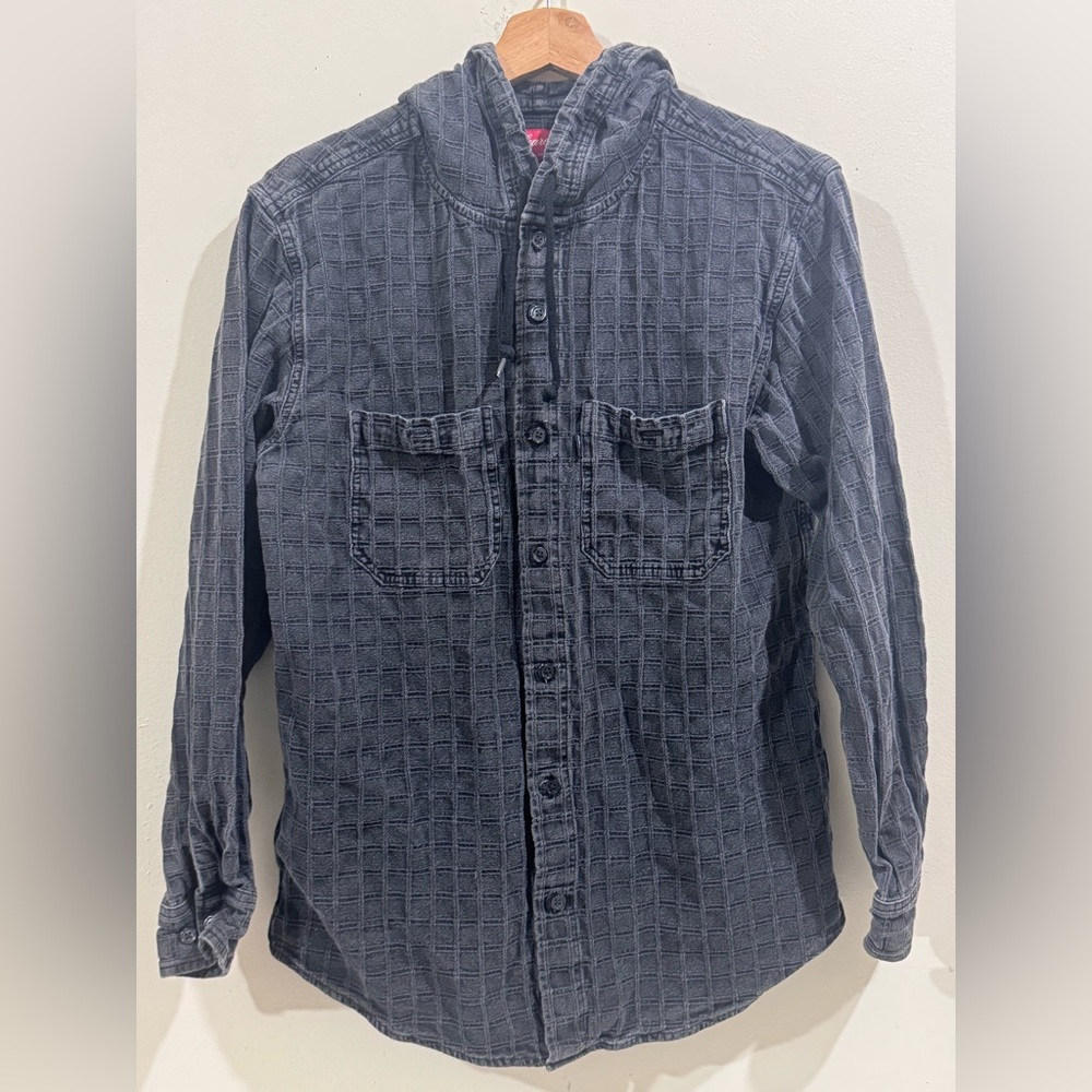 Supreme Black Textured Button Down Shirt